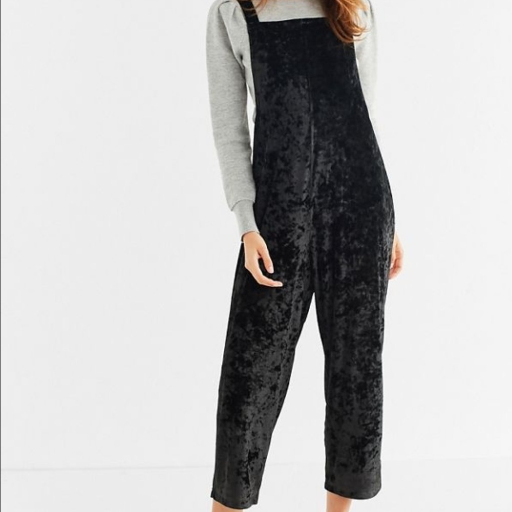 Urban Outfitters Crushed Velvet Overalls